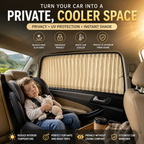 🚗 Magnetic Car Window Curtains – Privacy & UV Blocking Sun Shades