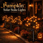 🎃 Pumpkin Solar Stake Lights 4PCS – Halloween Outdoor Yard Decor