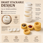 🧁 KITCHEN FAVORITE | Cookie Cup Mold Press – 4-in-1 Detachable Pastry Shaper for Jam, Chocolate & Cream-Filled Treats