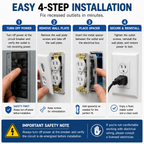 🛠 Outlet Repair Spacers – Easy Fix for Loose, Crooked & Recessed Outlets