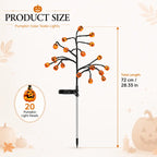 🎃 Pumpkin Solar Stake Lights 4PCS – Halloween Outdoor Yard Decor