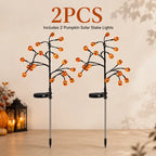 🎃 Pumpkin Solar Stake Lights 4PCS – Halloween Outdoor Yard Decor
