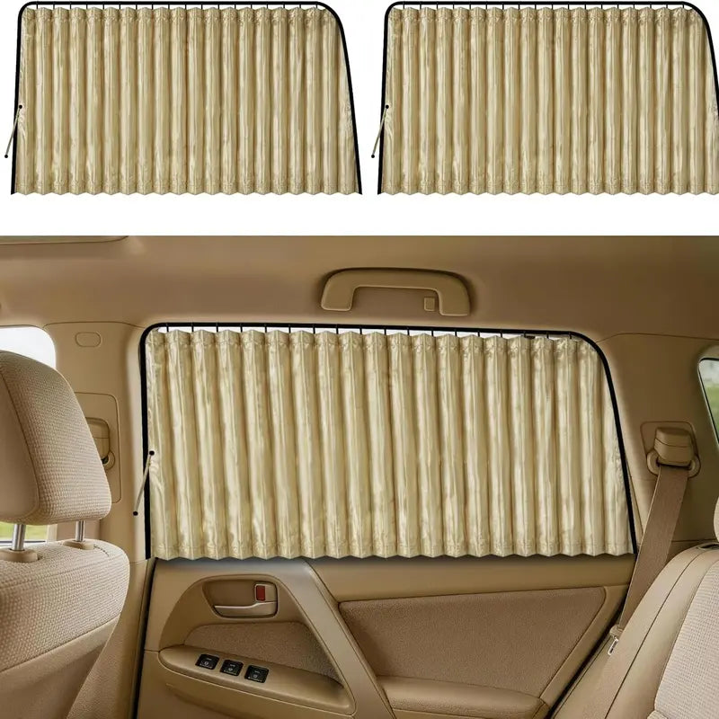 🚗 Magnetic Car Window Curtains – Privacy & UV Blocking Sun Shades