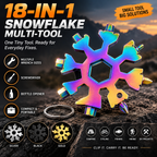 ❄️ 18-in-1 Snowflake Multi-Tool – Pocket Wrench, Screwdriver & Bottle Opener