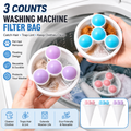 🐾 3-Pack  Floating Pet Hair Laundry Filter Bags | Reusable Lint Catche