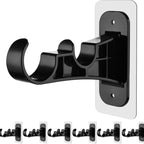 🏡 No-Drill Double Curtain Rod Brackets – Self-Adhesive 4-Pack