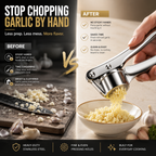 🧄 Heavy-Duty Stainless Steel Garlic Press – Fresh Minced Garlic in Seconds