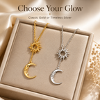 🌞 Sun & Moon Celestial Necklace – Carry Your Light, Embrace Your Dreams 🌙