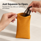 👓 Squeeze-Top Glasses Pouch – Soft, Slim & Ready to Go