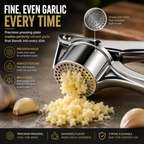 🧄 Heavy-Duty Stainless Steel Garlic Press – Fresh Minced Garlic in Seconds