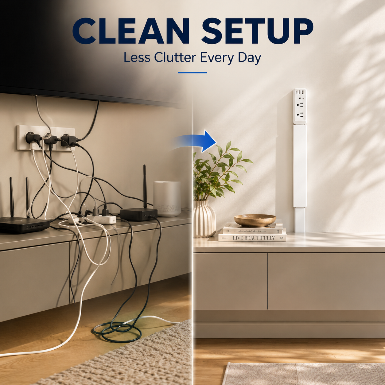 🔌 Adjustable Outlet Extender Stick – Reach Hidden Outlets Easily