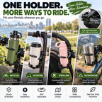 🚴 Foldable 360° Rotating Bike Cup Holder – Adjustable Space-Saving Drink Mount