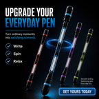 🌀 4-Pack Fidget Spinner Pens – Colorful Spin Toys & Smooth Writing Pens for Fun, Focus & Relaxation
