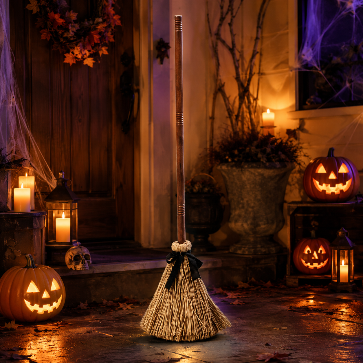🧙‍♀️ The Broom That Moves by Itself – Spooky Halloween Decor