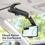 🚗 Adjustable Sun Visor Phone Holder – Clear Dashboard, Easy Navigation