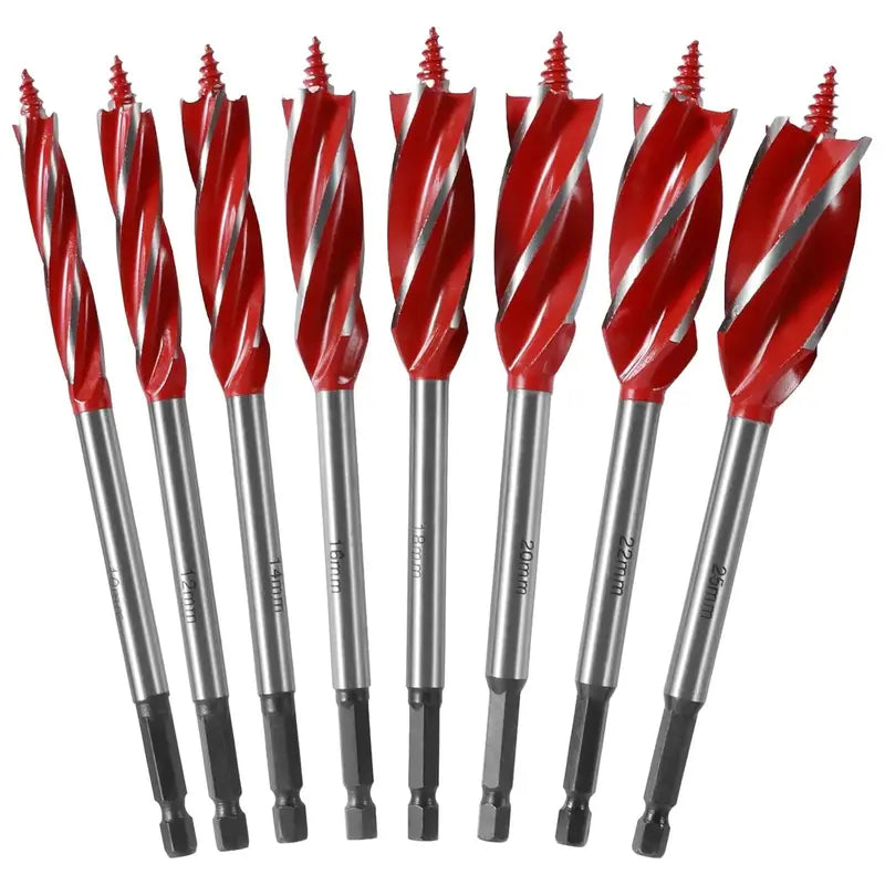 🔥 8-Piece Self-Tapping Wood Boring Drill Bit Set – Fast, Clean & Precise Drilling