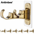 🏡 No-Drill Double Curtain Rod Brackets – Self-Adhesive 4-Pack
