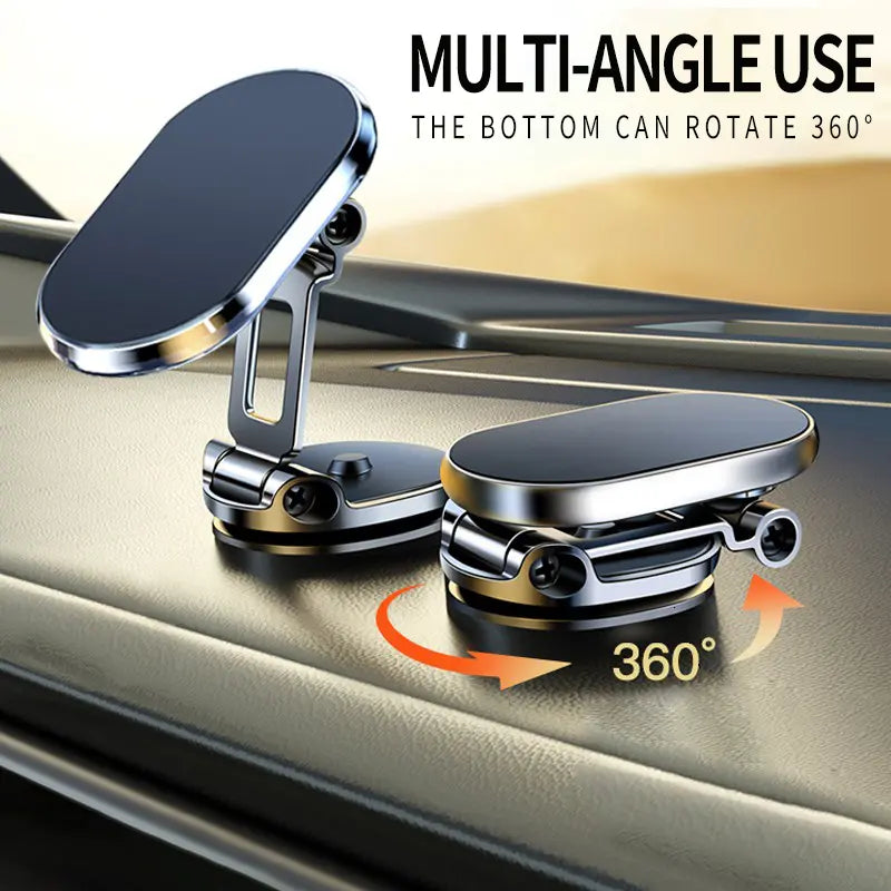 🚗 360° Foldable Magnetic Car Phone Holder – Strong Hold & Adjustable Viewing Angle