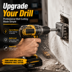 ⚡ 2 PCS Drill Wall Cutter Attachment – Turn Your Drill Into A Professional Wall Cutting Tool