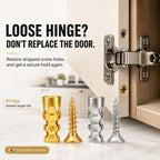 🔩 Door Hinge Thread Repair Kit – Fix Stripped Screw Holes & Loose Cabinet Hinges