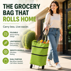 🔥 LAST DAY 50% OFF-🛒 Foldable 2-in-1 Rolling Shopping Cart Bag