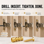 🔩 Door Hinge Thread Repair Kit – Fix Stripped Screw Holes & Loose Cabinet Hinges