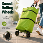 🔥 LAST DAY 50% OFF-🛒 Foldable 2-in-1 Rolling Shopping Cart Bag