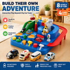🚗 Kids Race Track Adventure Toy – Interactive STEM Learning Playset with 4 Cars, Screen-Free Puzzle Track for Toddlers & Preschool Kids