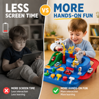 🚗 Kids Race Track Adventure Toy – Interactive STEM Learning Playset with 4 Cars, Screen-Free Puzzle Track for Toddlers & Preschool Kids