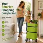 🔥 LAST DAY 50% OFF-🛒 Foldable 2-in-1 Rolling Shopping Cart Bag