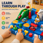 🚗 Kids Race Track Adventure Toy – Interactive STEM Learning Playset with 4 Cars, Screen-Free Puzzle Track for Toddlers & Preschool Kids
