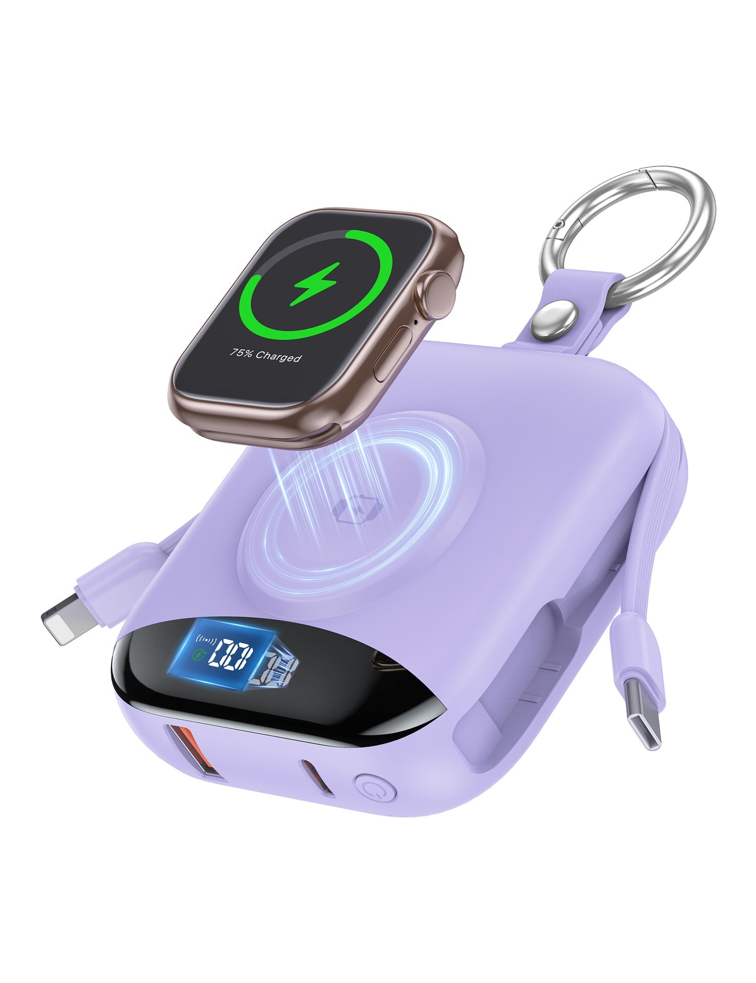🔥 LAST DAY 50% OFF-🔋 10,000mAh 3-in-1 Magnetic Power Bank with Built-In Cables