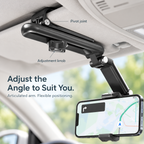 🚗 Adjustable Sun Visor Phone Holder – Clear Dashboard, Easy Navigation
