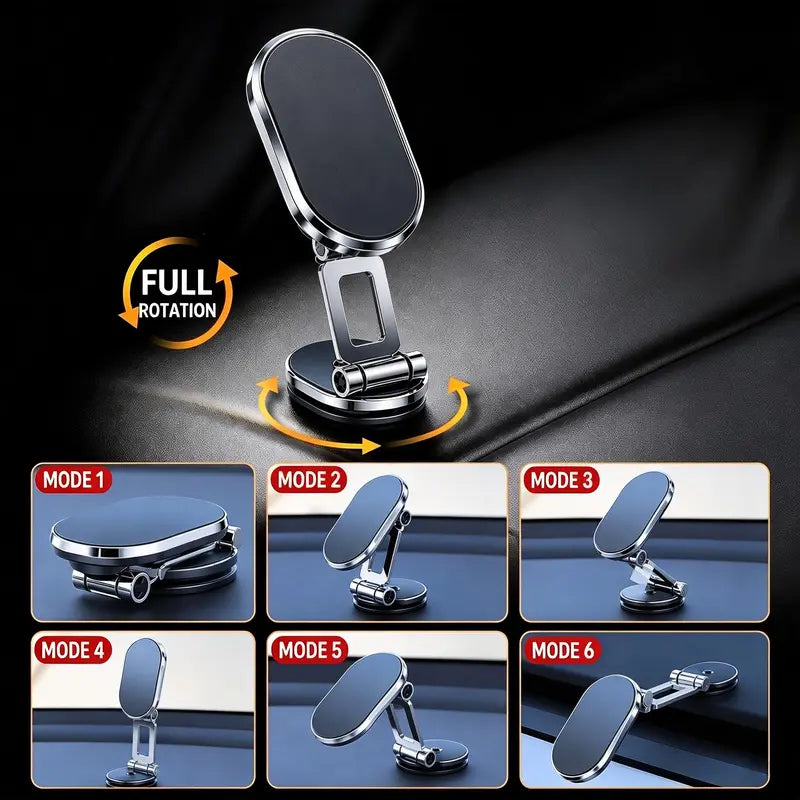🚗 360° Foldable Magnetic Car Phone Holder – Strong Hold & Adjustable Viewing Angle
