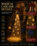 🎄 Christmas Bell Cascade Solar Lights✨ Create a Magical Holiday Glow