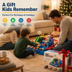 🚗 Kids Race Track Adventure Toy – Interactive STEM Learning Playset with 4 Cars, Screen-Free Puzzle Track for Toddlers & Preschool Kids