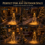 🎄 Christmas Bell Cascade Solar Lights✨ Create a Magical Holiday Glow