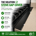 ✨ Adjustable Stove Gap Cover – Keep Crumbs & Grease Out