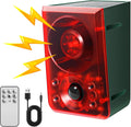 ☀️ Solar Motion Sensor Animal Deterrent – 130dB Alarm with Custom Recording & Flashing Light