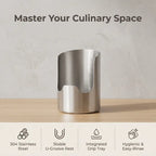 🍳 Stainless Steel Utensil & Lid Organizer