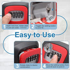 Never Get Locked Out Again 🔐 | 4-Digit Wall-Mounted Key Lock Box