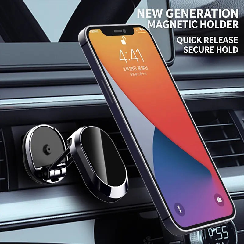 🚗 360° Foldable Magnetic Car Phone Holder – Strong Hold & Adjustable Viewing Angle
