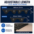 ✨ Adjustable Stove Gap Cover – Keep Crumbs & Grease Out