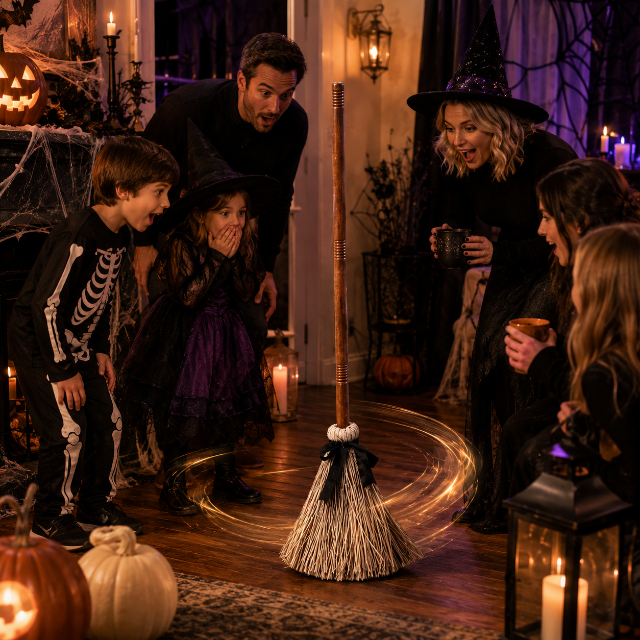 🧙‍♀️ The Broom That Moves by Itself – Spooky Halloween Decor