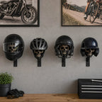 💀 Motorcycle Skull Helmet Holder – Garage Display Wall Mount