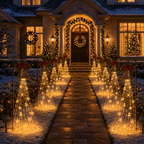 🎄 Christmas Bell Cascade Solar Lights✨ Create a Magical Holiday Glow