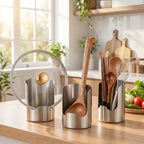 🍳 Stainless Steel Utensil & Lid Organizer