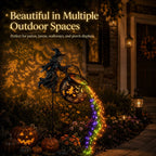 🎃 Flying Witch & Glowing Cauldron Garden Light – Magical Halloween Yard Display ✨