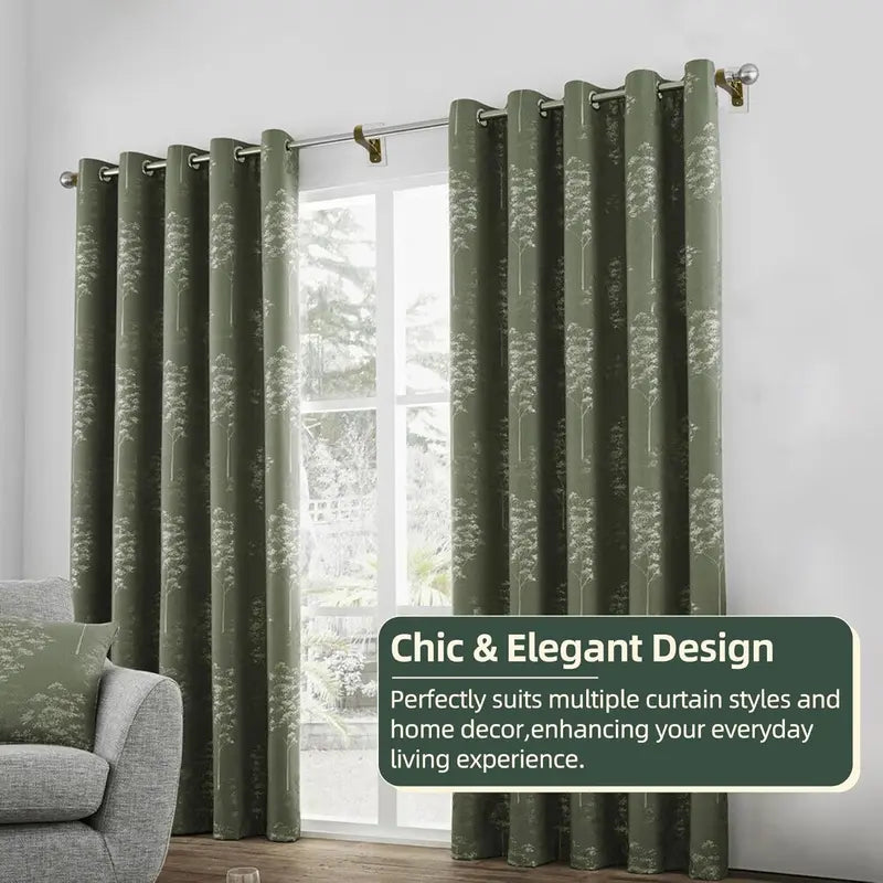 🏡 No-Drill Double Curtain Rod Brackets – Self-Adhesive 4-Pack