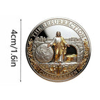 ✝️ 4PC Double-Sided Crucifixion & Resurrection Commemorative Coin – Christian Faith Keepsake & Easter Gift
